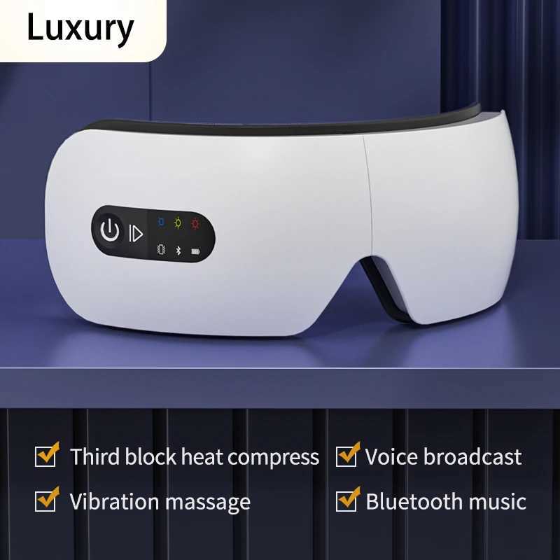 Eye Massage Instrument Vibration Eye Massager Hot Compress Bluetooth Music Eye Care Relieve Fatigue LED Display for Child AdultXJ250224