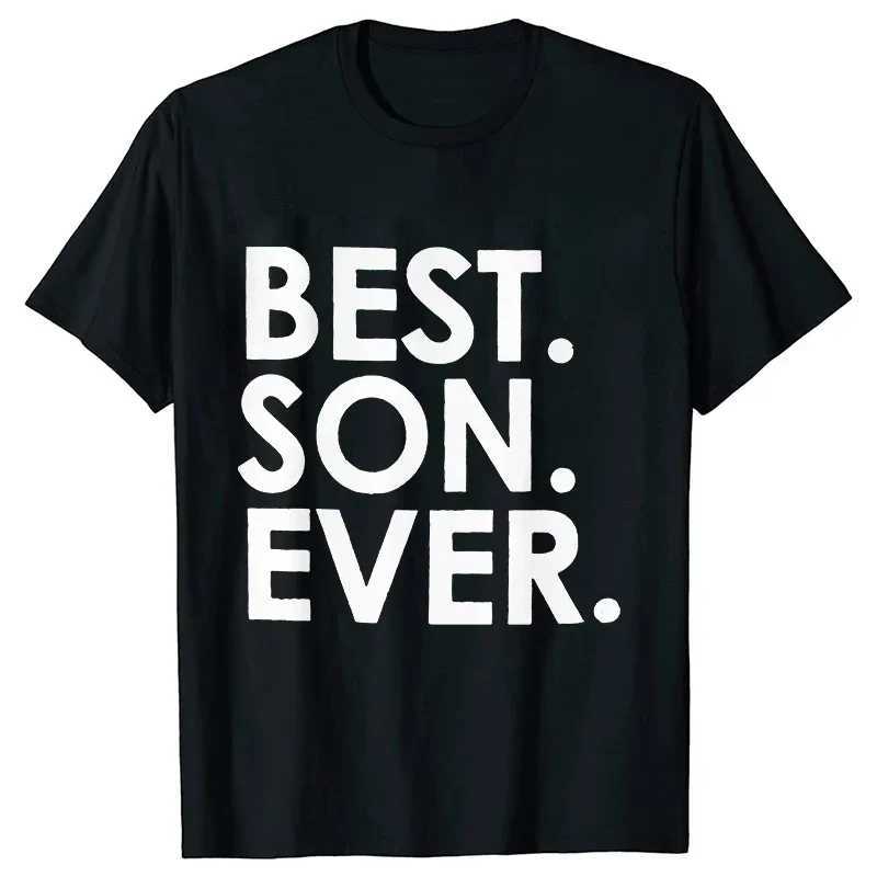Family Matching Set Super Mom Dads Best Son Ever Fun T-shirt Cute Birthday T-shirt Fun Family Party Graphic Top W250224