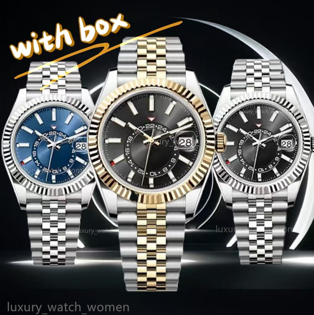 brand Mens Designer Gold High Quality fashion42mm Mechanical Automatic dial Stainless Steel Hand strap Waterproof Craft Watch