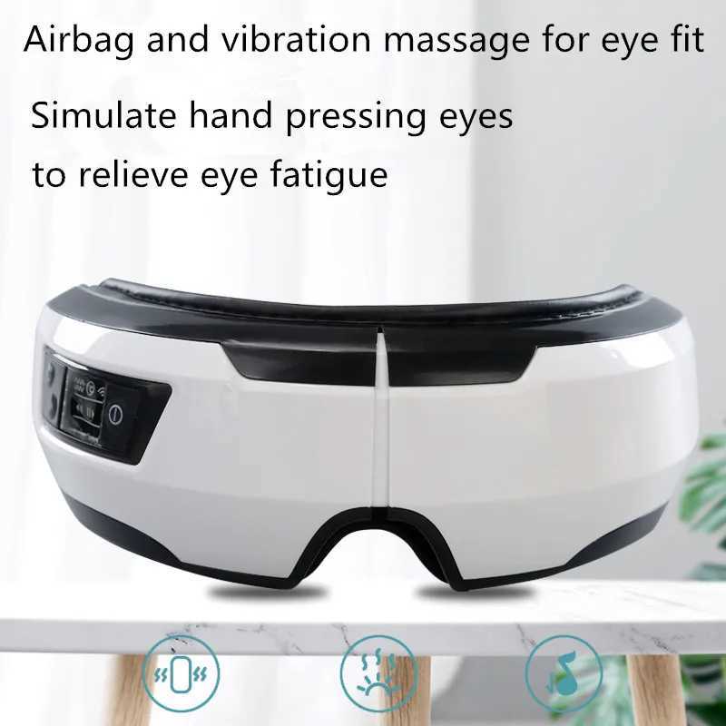 Rechargeable eye massager with vibration air pressure heating massage relaxation fatigue pressure Bluetooth glasses eye massage machineXJ250224
