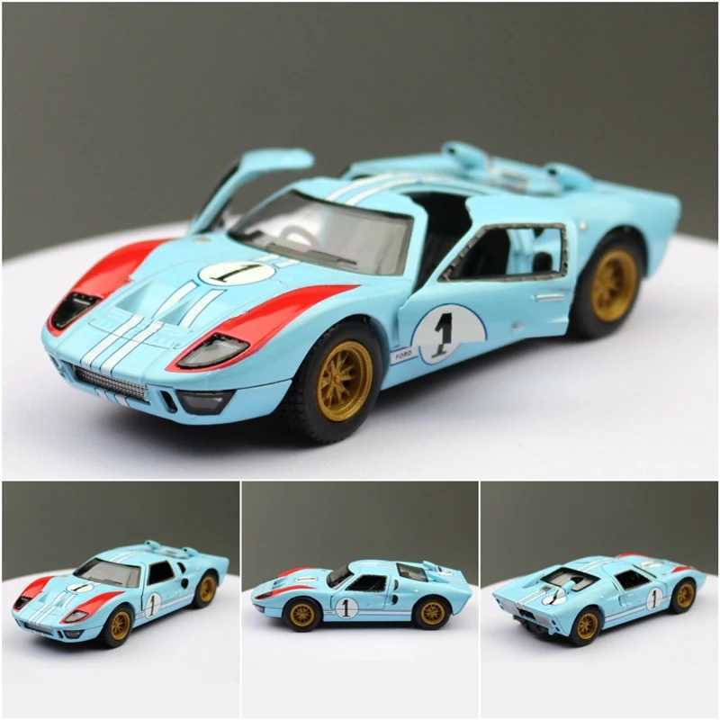 1 32 1966 Ford GT40 alloy sports die-casting metal toy track racing car model silation series childrens gift Free shipping