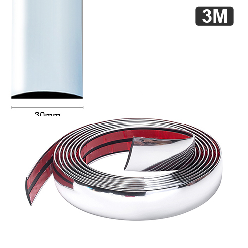 Chrome Body Strip Bumper Door Protector Moulding Styg Sticker Window Car Exterior Trim Accessories