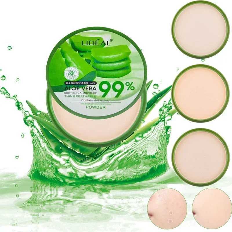 99% Aloe Vera Softening Powder Waterproof Moisturizing Concealer Foundation Fixed Make Up Oil Control Facial Makeup CosmeticsXJ250224