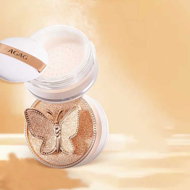 Butterfly-Themed Luxury Loose Powder for Women Face Foundation Powder Waterproof Sweatproof Concealer Oil-Control Beauty MakeupXJ250224