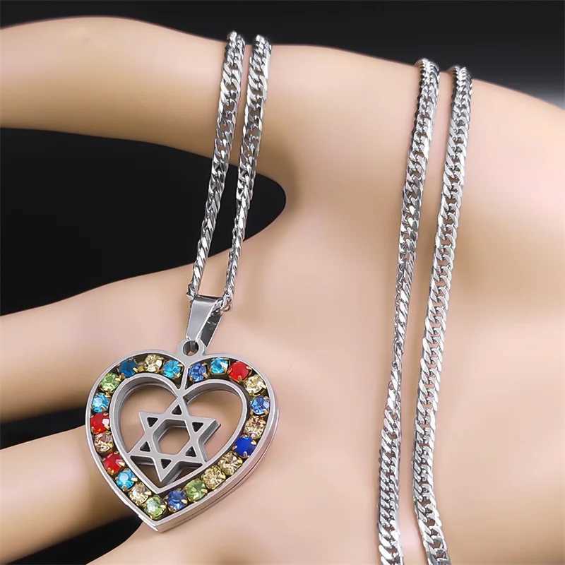Hexagonal necklace suitable for men silver stainless steel Je Davids Star necklace jewelry necklace N6474S02 X250224