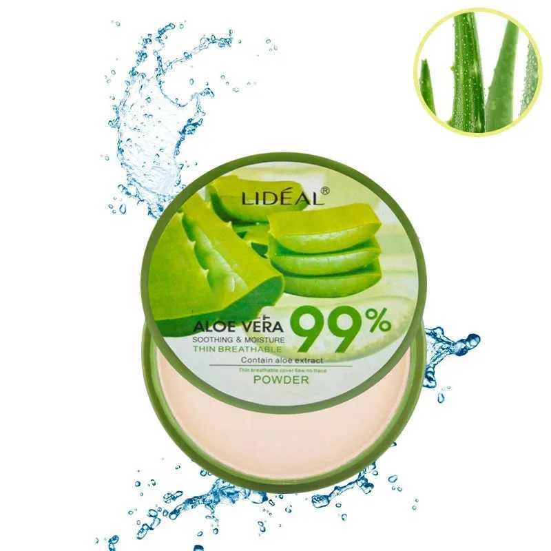 99% Aloe Vera Moisturizer Face Powder Smooth Foundation Pressed Powder Makeup Concealer Pores Cover Whitening Brighten CosmeticsXJ250224