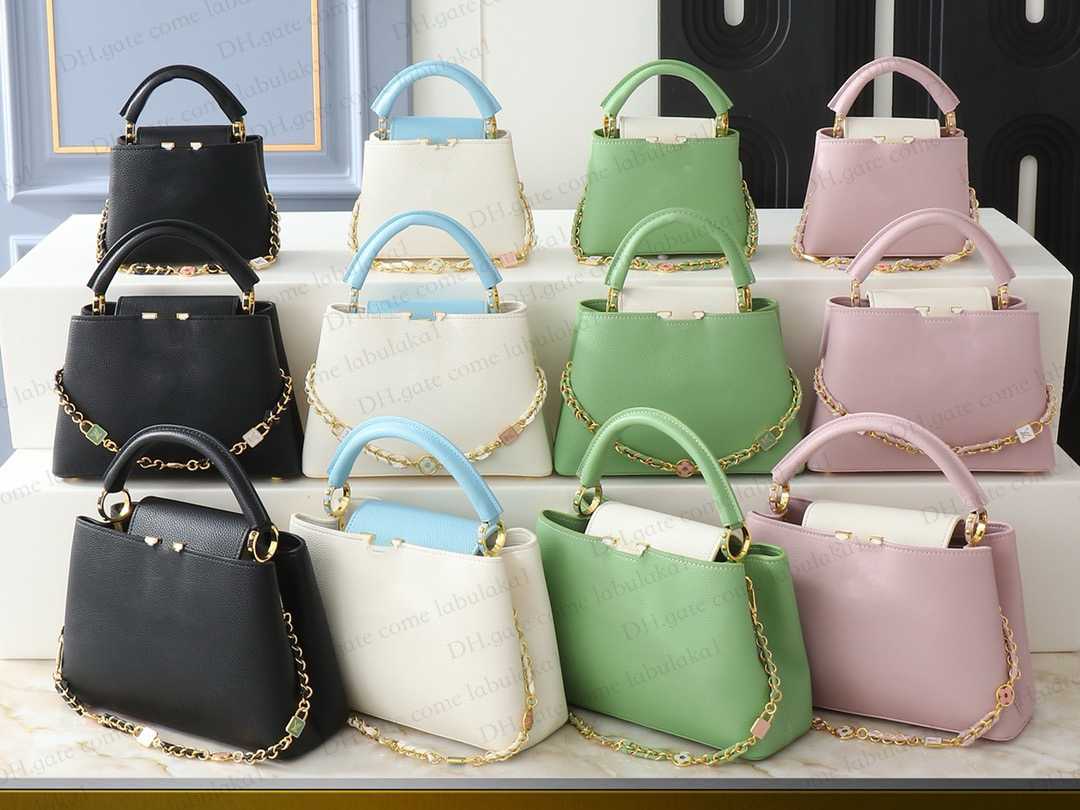 M23949 M23950 Designer Tote Bag Kelly bag Handbag Fashion Women Shoulder Bags Black Brown Classic Small Purse Party Show Totes 2802-012-L-95-NoBox