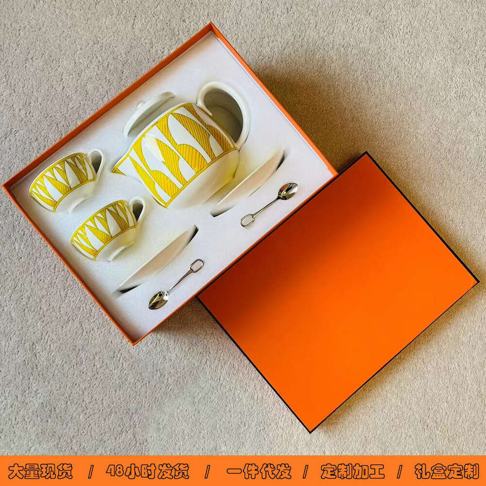 New Bone Porcelain Afternoon Tea Cup Series Coffee Set, A Casual Gift Box For Married Friends