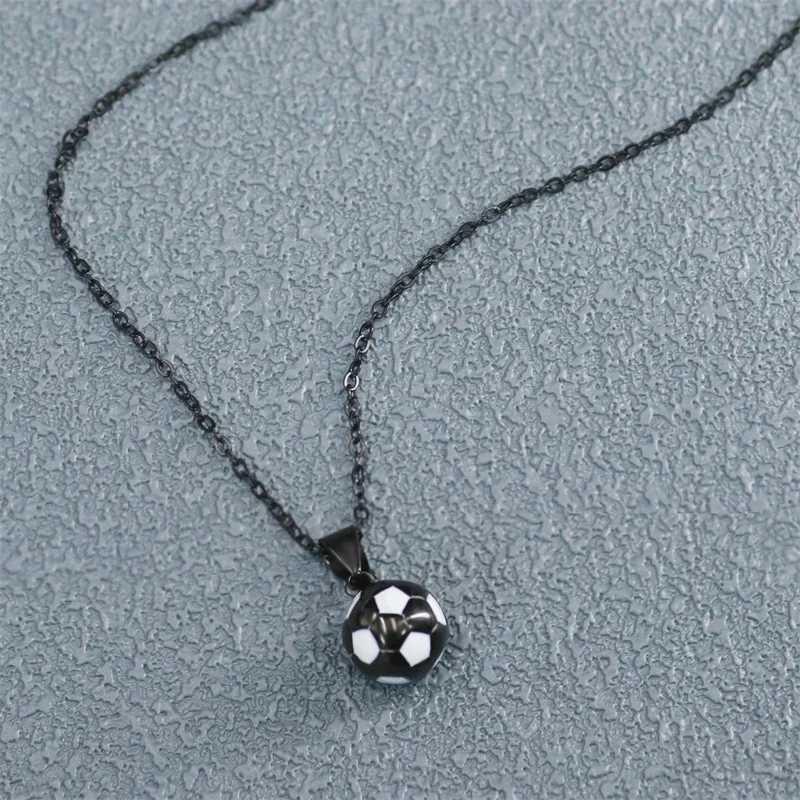 New Creative Stainless Steel Football pendants mens personal football fan necklace X250224