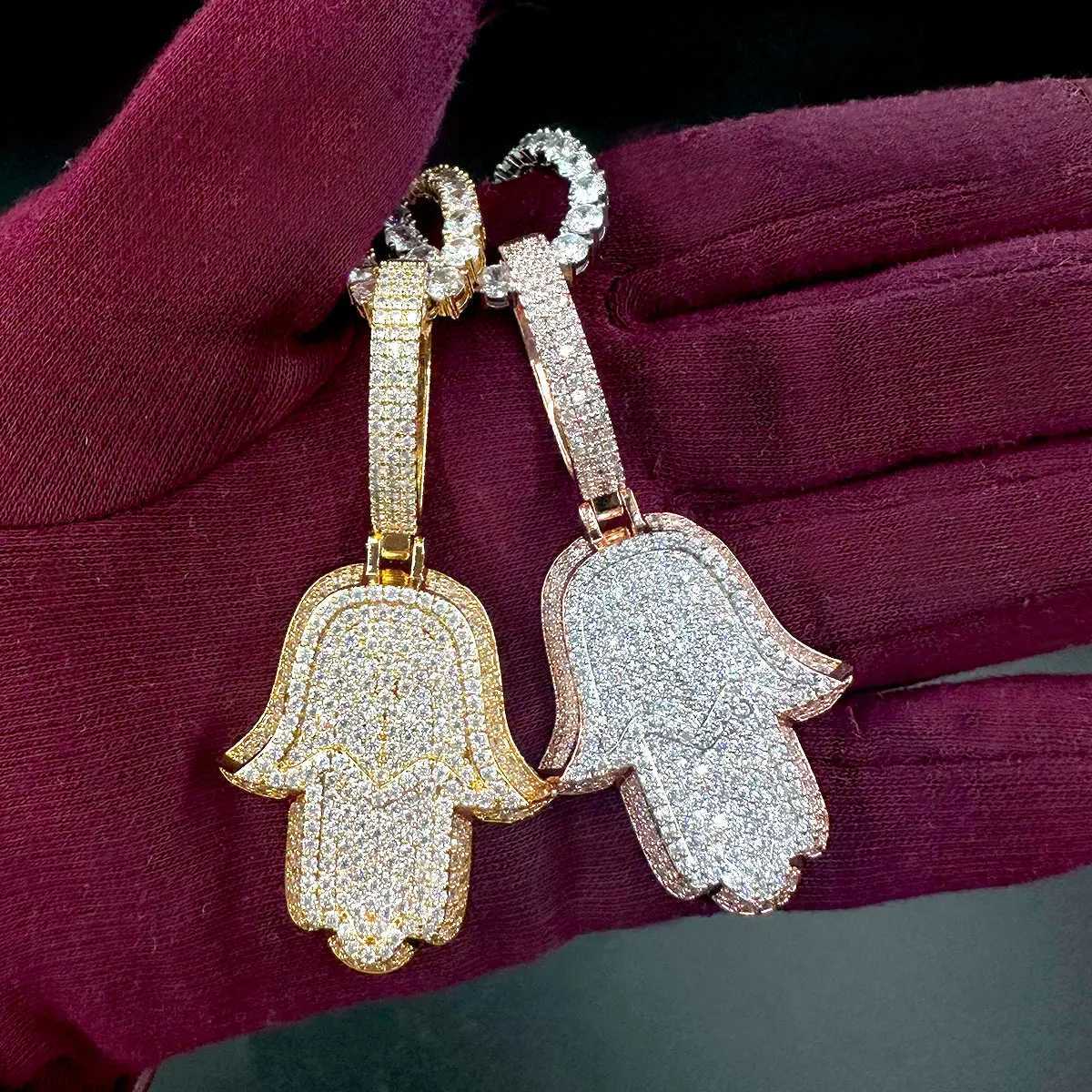 Aokaishen Out Big Halma Pendant Gold Color Hip Hop Jewelry X250224