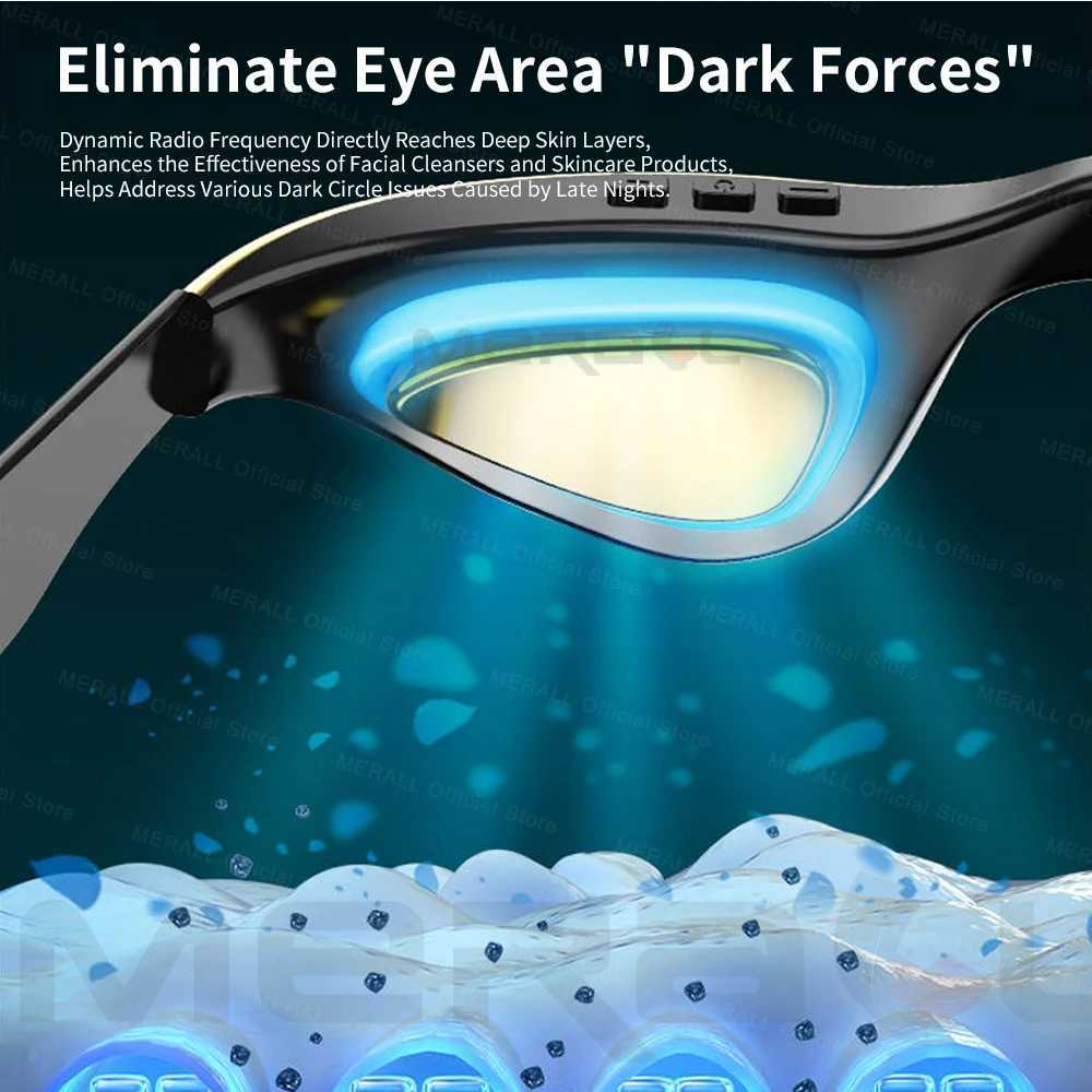3D Eye Massager Micro Flow Pulse Relaxation Fatigue Relief Light Dark Circulation Smooth Eye Fine Line Beauty Skin Eye CareXJ250224
