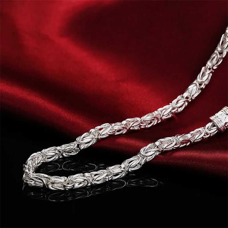 New in 925 Sterling Silver 20 Inches 5MM Personalized Man Necklace Wan Fashion Charm Hip Hop Jewelry Christmas Gift X250224