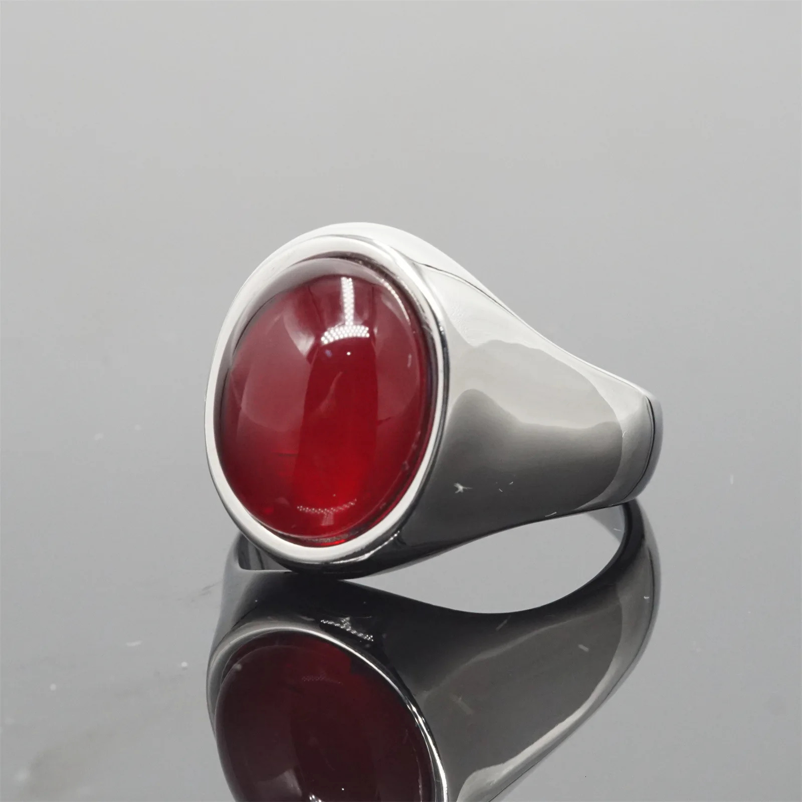 Multi Color Jewel Ring for European and American Mens and Womens Rings Vintage Stainless Steel Fashion Trendy Rings Size 7-12 250218