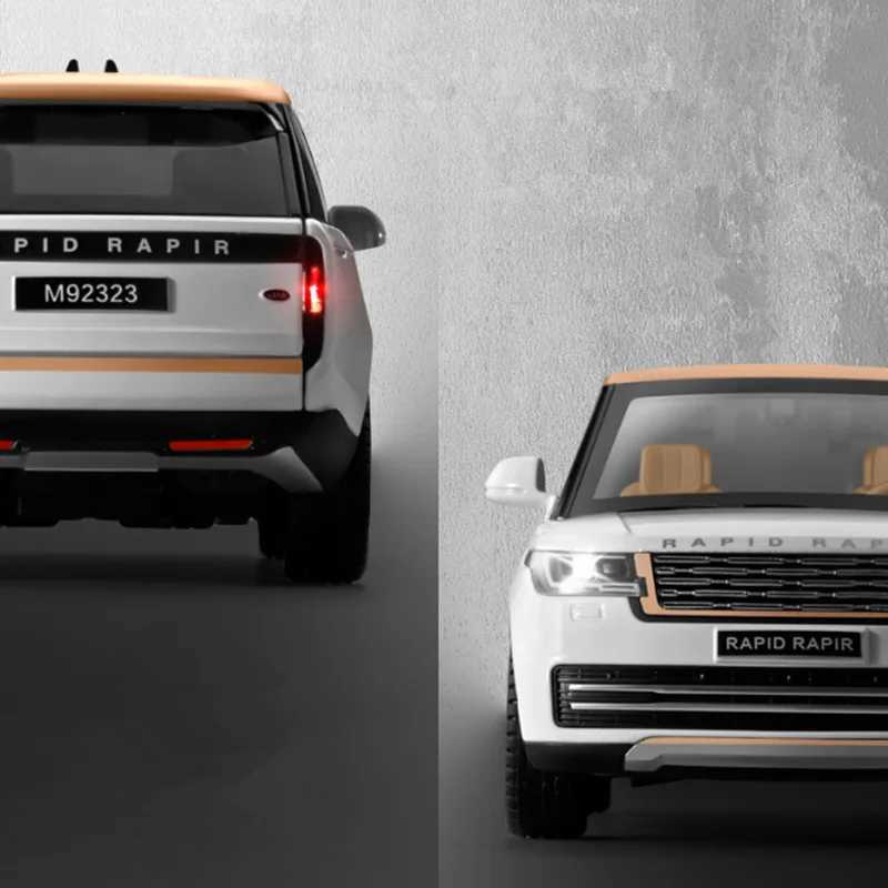 1/24 Range Rover SUV Alloy Diecasts Metal Off-road Vehicles Car Model Sound Light Simulation Collection Kids Toys Gift Free shipping