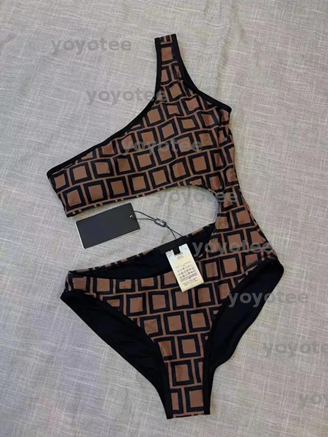MAINTURATION WOWEN BACILAGE CHOISSIONS FEMME LETTRE Classique Impression One-pièce Suite de maillots de bain Bikini Bikini Fashion Sweet Sweet Sw