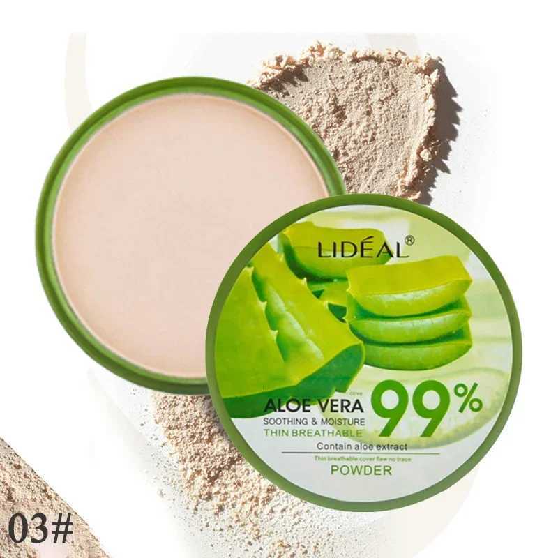99% Aloe Vera Moisturizer Face Powder Smooth Foundation Pressed Powder Makeup Concealer Pores Cover Whitening Brighten CosmeticsXJ250224
