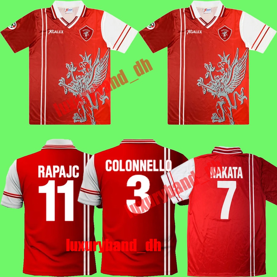 1998 1999 retro Perugia soccer jersey 98 99 Associazione Calcistica Perugia Calcio NAKATA RAPAJC PETRACHI vintage classic retrio football shirt