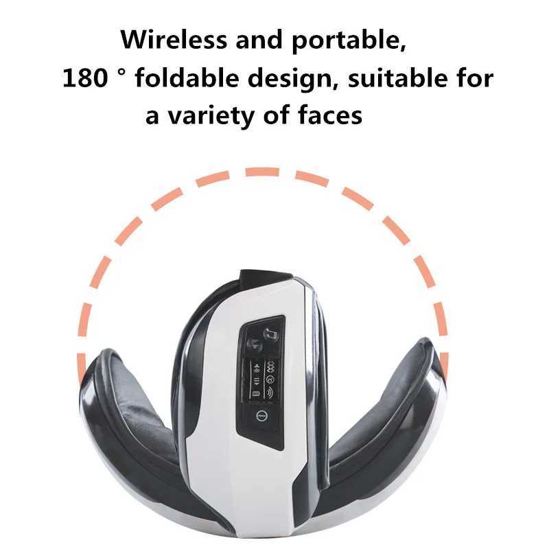 Rechargeable eye massager with vibration air pressure heating massage relaxation fatigue pressure Bluetooth glasses eye massage machineXJ250224
