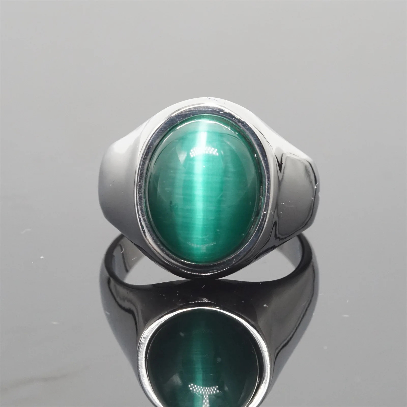 Multi Color Jewel Ring for European and American Mens and Womens Rings Vintage Stainless Steel Fashion Trendy Rings Size 7-12 250218