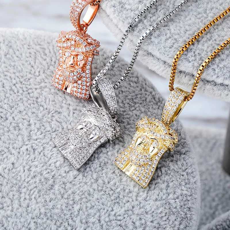 S925 Sterling Silver Bling Out Jesus Piece Pendants Necklaces for Wen Men Hip Hop Fashion Jewelry X250224