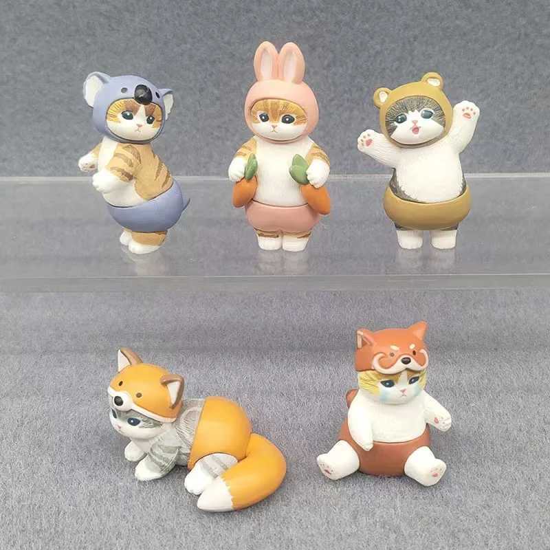 Fushandi Animal Decoration Series Blind Box Handmade Doll Cat Rabbit Head Set Desktop Decoration Childrens Toys Festival GiftsT250224