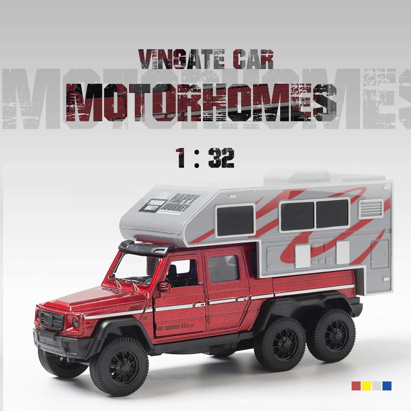 1 32 Diecast RV Recreational Motorhome Model ic Pull Back Car Miniature Vehicle Replica For Collection Gift for Kids Free shipping