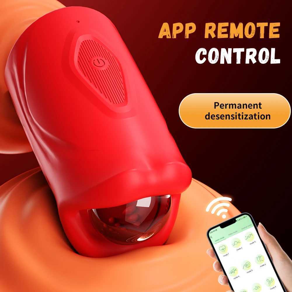 APP Control Automatic Male Mastubator Vibration Oral Sex Masturbation Cup Blowjob Pocket Pussy Vagina Adult Sex Toys for ManW250224