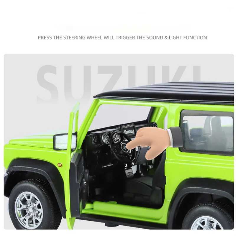 1 24 SUZUKI Jimny SUV Alloy Diecasts Metal Off-Road Vehicles Car Model Silation Sound Light Collection Kids Toy Gift Free shipping