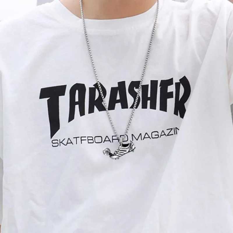 New Fashion Sports Shoes Mens Necklace Fans Athletes Alloy Steel Pendant Necklace Alloy Jewelry Party Carnival Gifts X250224