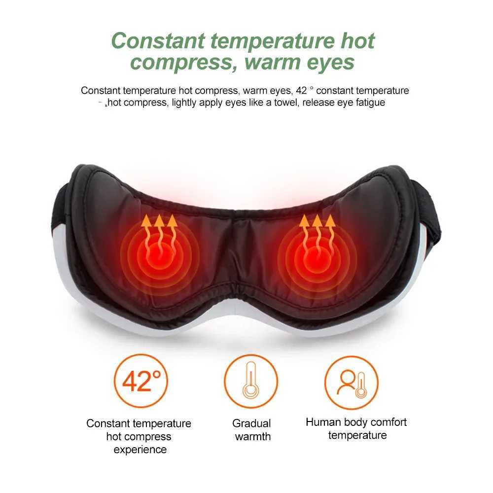 6D Smart Vibration Airbag Compress Eye Massager Eye Care Instrument Bluetooth Music Eye Massage Glasses Eye Relax Fatigue PouchXJ250224