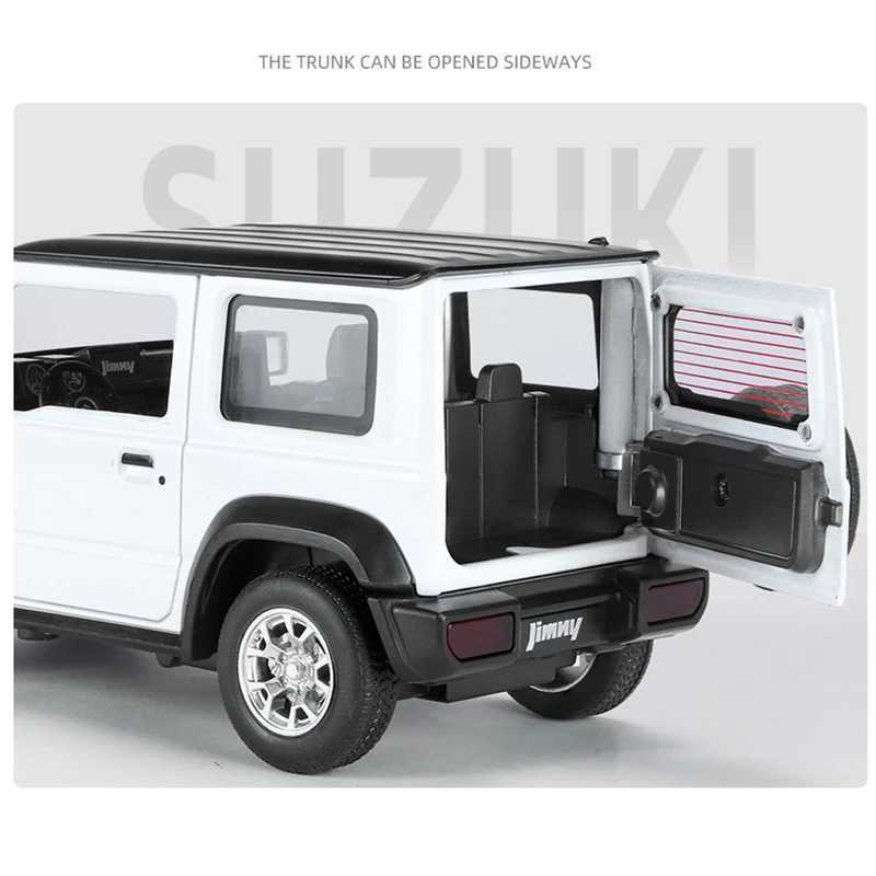 1 24 SUZUKI Jimny SUV Alloy Diecasts Metal Off-Road Vehicles Car Model Silation Sound Light Collection Kids Toy Gift Free shipping