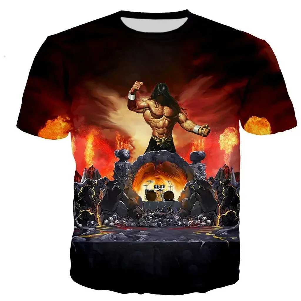 Fashion Manowar T-shirt 3D printed mens short sleeved O-neck T-shirt hip-hop street casual top unisex clothing W250224