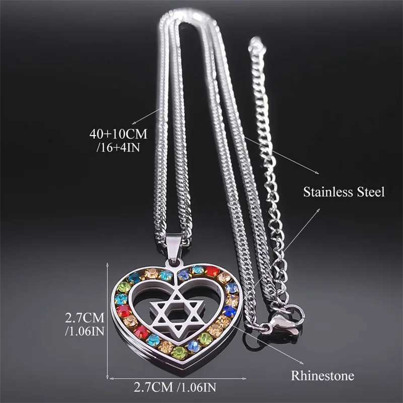 Hexagonal necklace suitable for men silver stainless steel Je Davids Star necklace jewelry necklace N6474S02 X250224