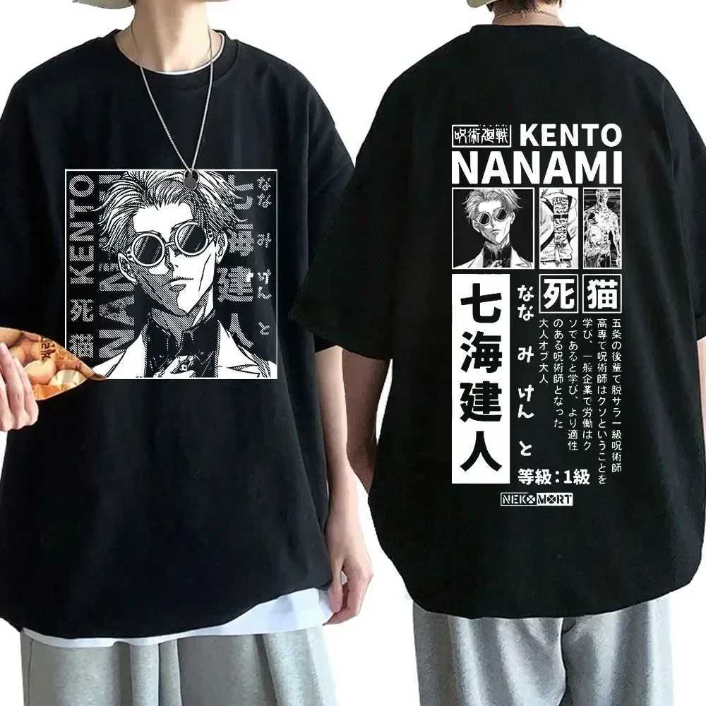 Anime Jujutsu Kaisen Nanami Kento Print T Shirt Men Women Casual Loose Tshirts Harajuku Unisex Prevalent Fashion T-shirt W250224