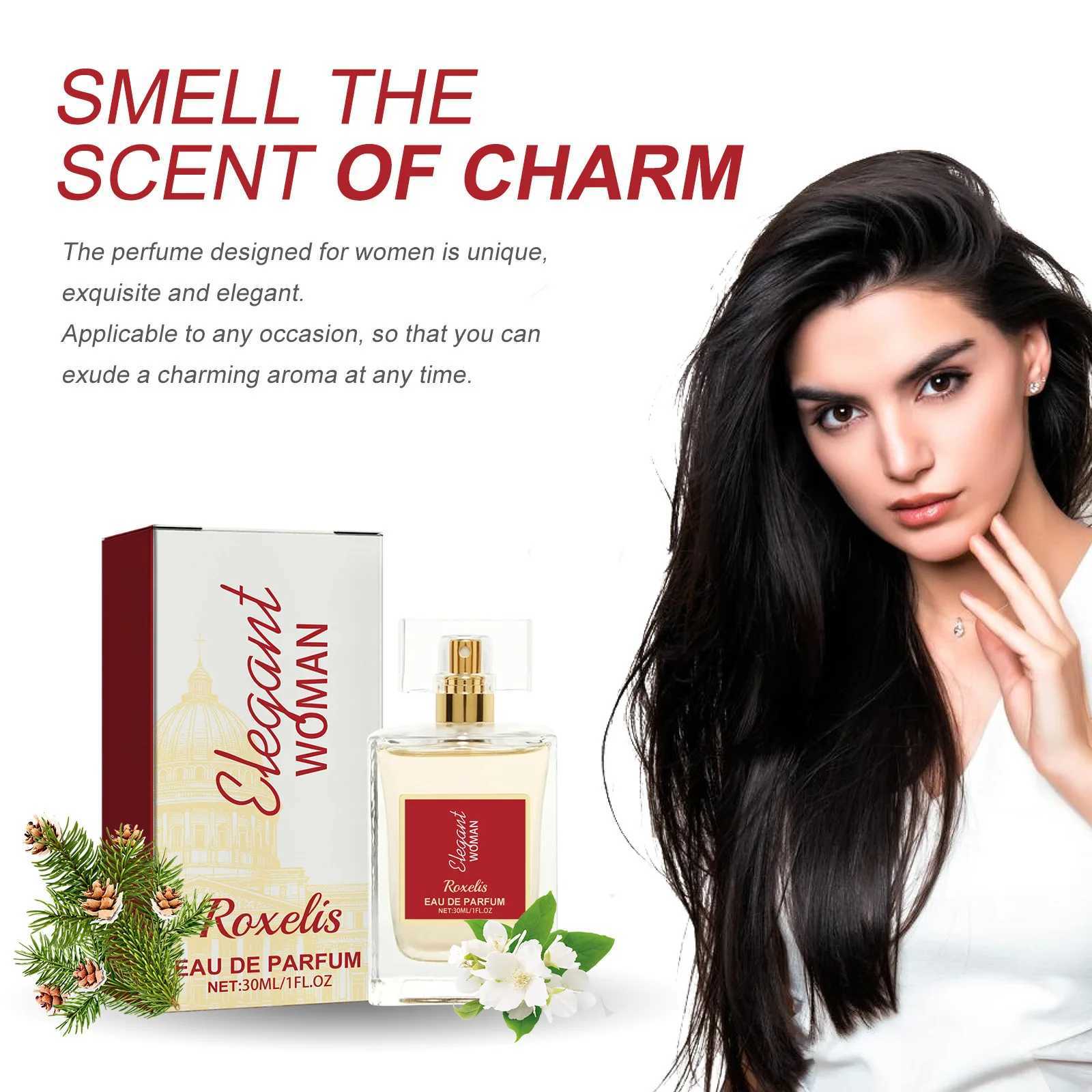 Roxelis 30ml Elegant Floral Scent Perfume Spray Women Long Lasting Fragrance Fresh Pheromone Flirting Attract Charming Perfume W250224