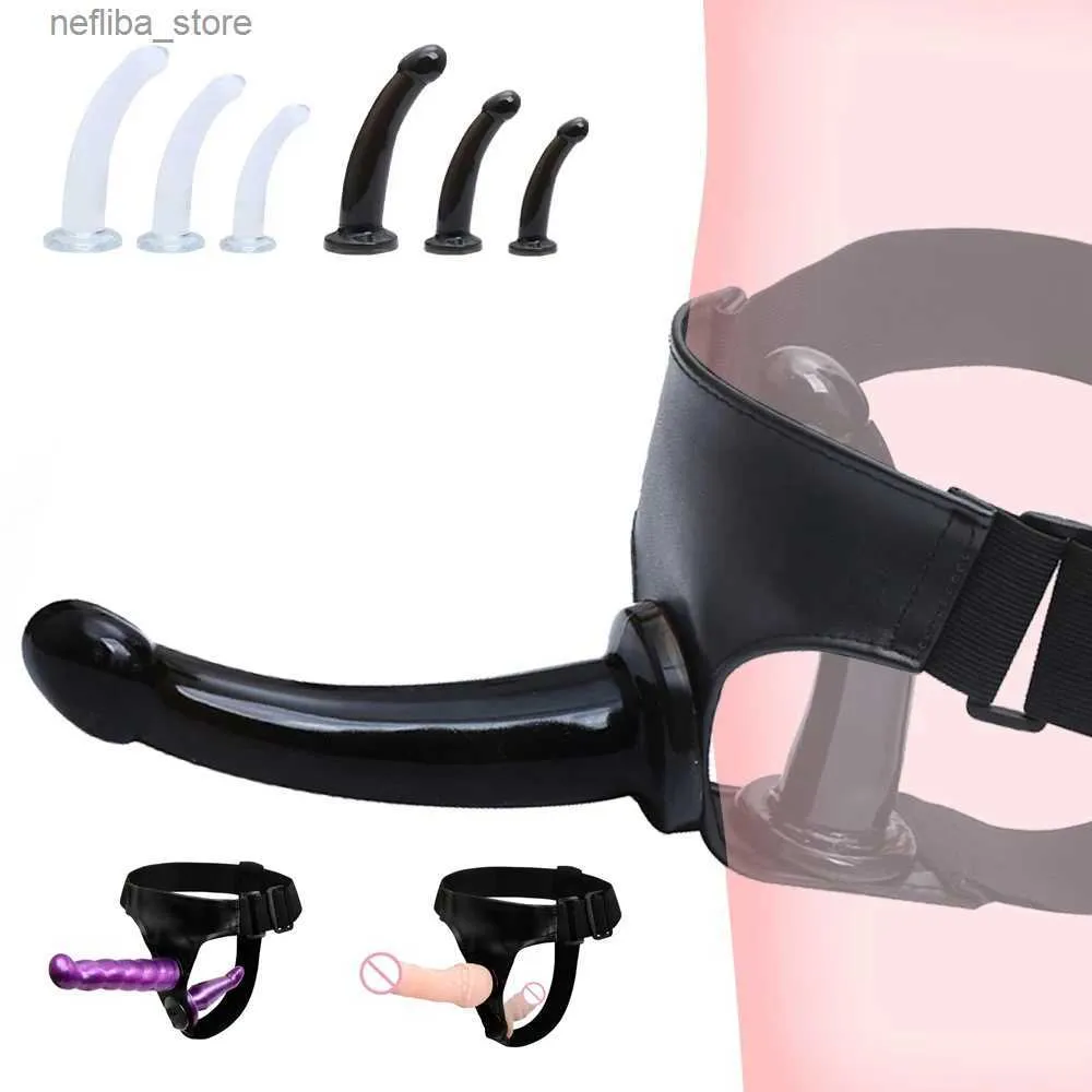 Other Health Beauty Items Soft Lesbian Strapon Harness Double Dildo Silicone Strap on Cock Realistic Penis Adult Adult Toys for Woman Intimate Products L410