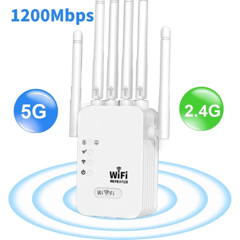 1200Ms 24G 5GWiFi Dual Band Repeater Wireless Signal Range Extender WiFi Amplifier Router Long Booster For Home 250213