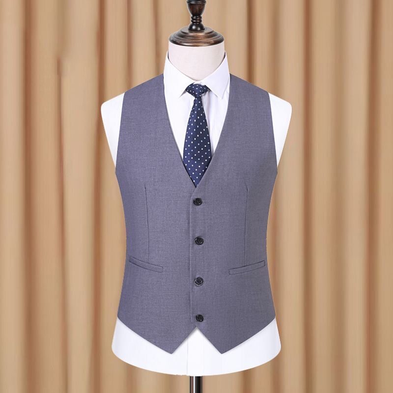 H133Men's suit vest Korean style slim fit thin business casual formal wear