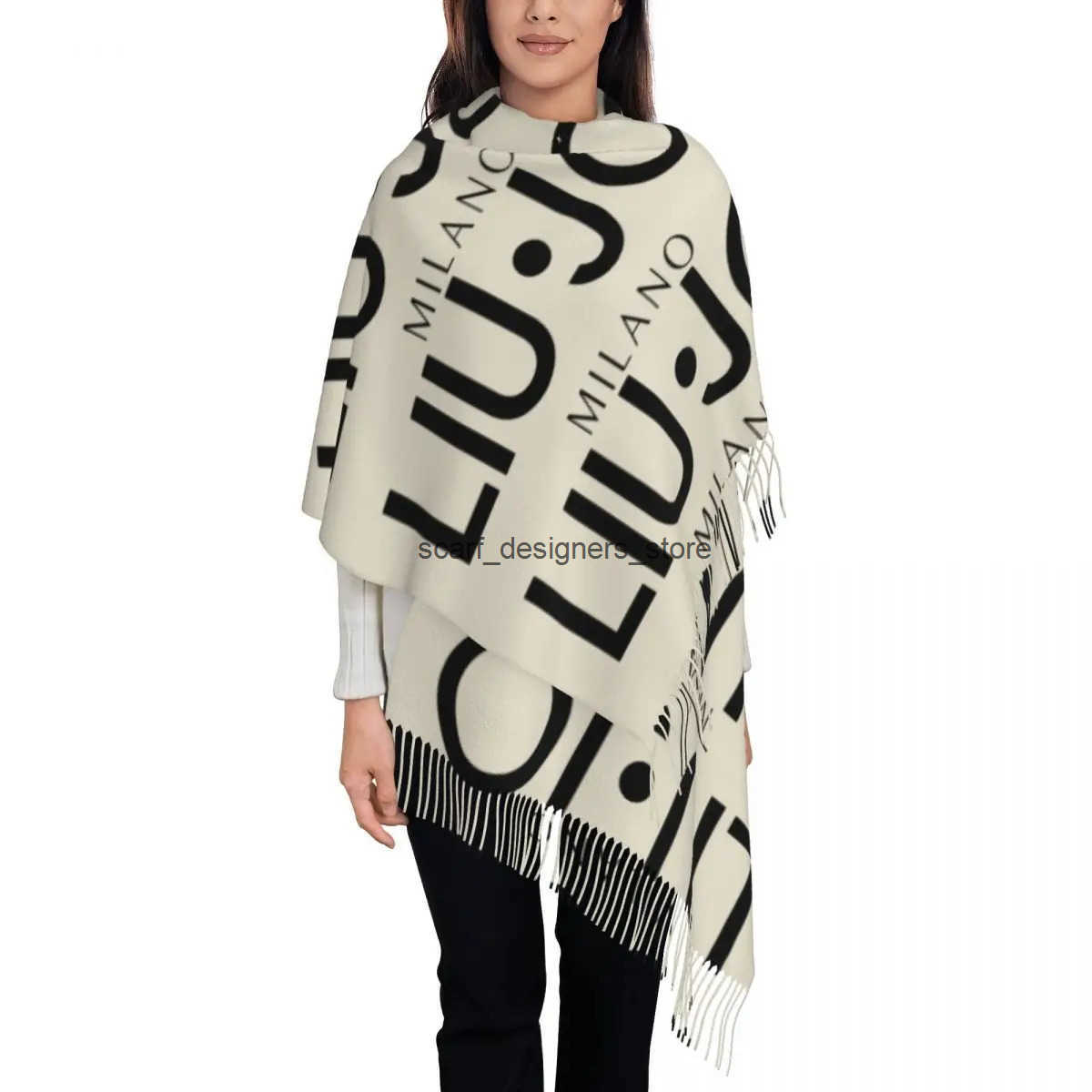 Scarves Womens Tassel Scarf Liu Jo Long Winter Fall Shawl Wrap Luxury Brand Italian Daily Wear Cashmere Scarf z250223