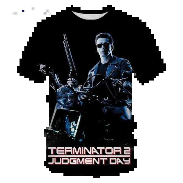 New Classic Movie Terminator T-Shirts 3D Print Men Women Fashion Short Sleeve T Shirt Oversized Streetwear Kids Tee Top Clothing W250224