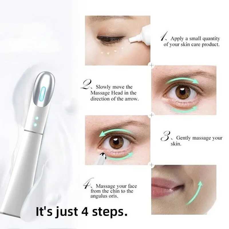 Home EMS Eye Beauty Device Microcurrent Anti Wrinkle Remove Bags Dark Circles Light Therapy Eye Lifting Massage InstrumentXJ250224
