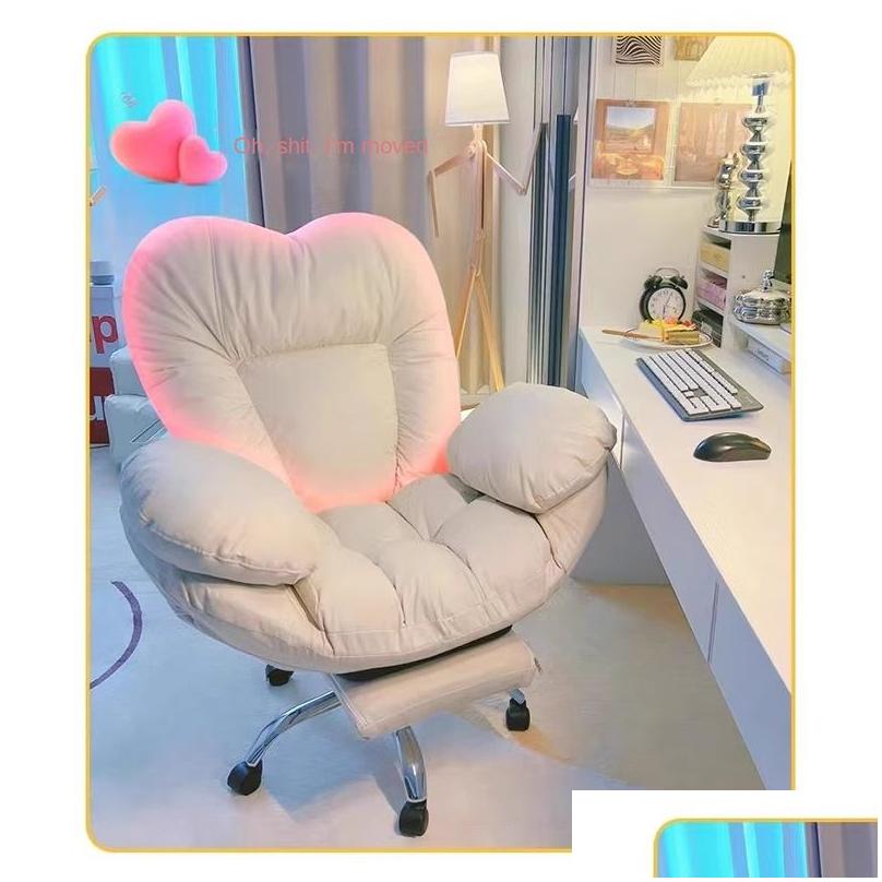 Other Furniture Lazy Silla Game Sofa Chair Office Home Study Bedroom Lifting Rotating Adjustable Widened Cushion With Foot Rest Drop D Otcvg