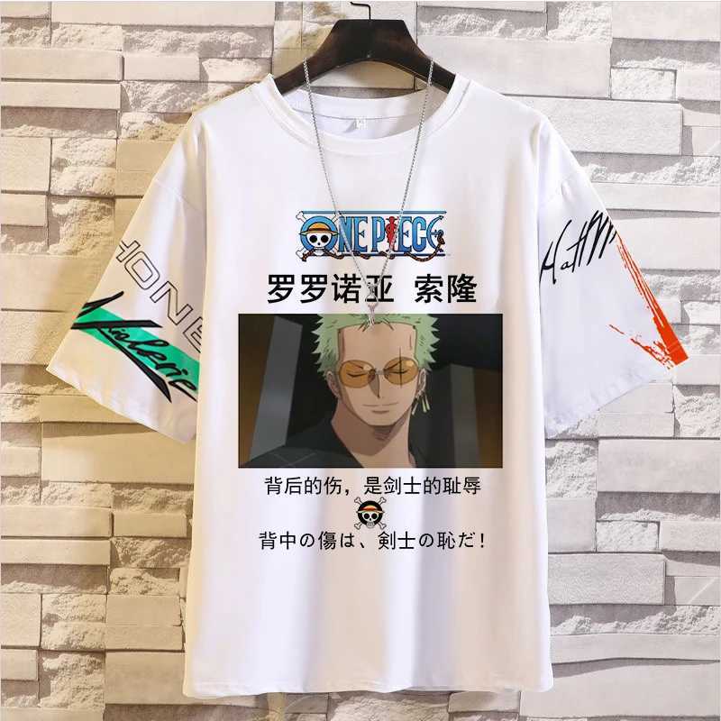 Mens T Shirt MINISO One Piece Cartoon Anime 3d Prints Casual Short Sleeve Tees Street Fashion T-Shirts Male Oversized Clothing W250224