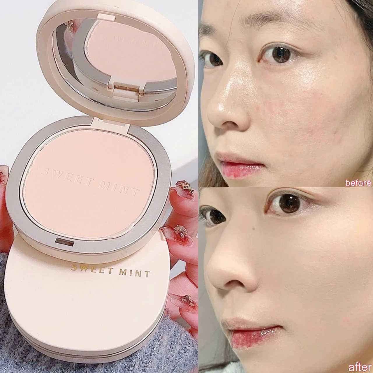 Waterproof Pressed Powder Transparent White Brighten Oil Control Concealer Lasting Natural Face Makeup Setting Powder CosmeticXJ250224