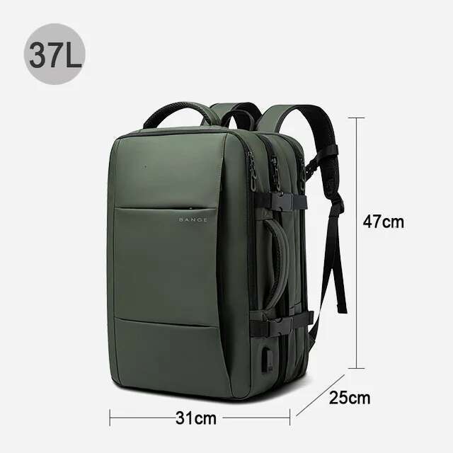 Women's Bags B Travel Men Business School Expandable USB Bag Large Capacity 17.3 Laptop Waterproof Fashion Backpack