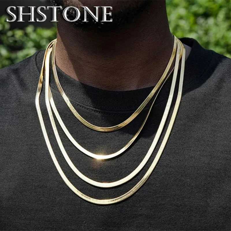 Hip Hop Snake Chain Necklace for Men New Fashion 925 Sterling Silver Necklace Jewelry Accessories Party Gift X250224