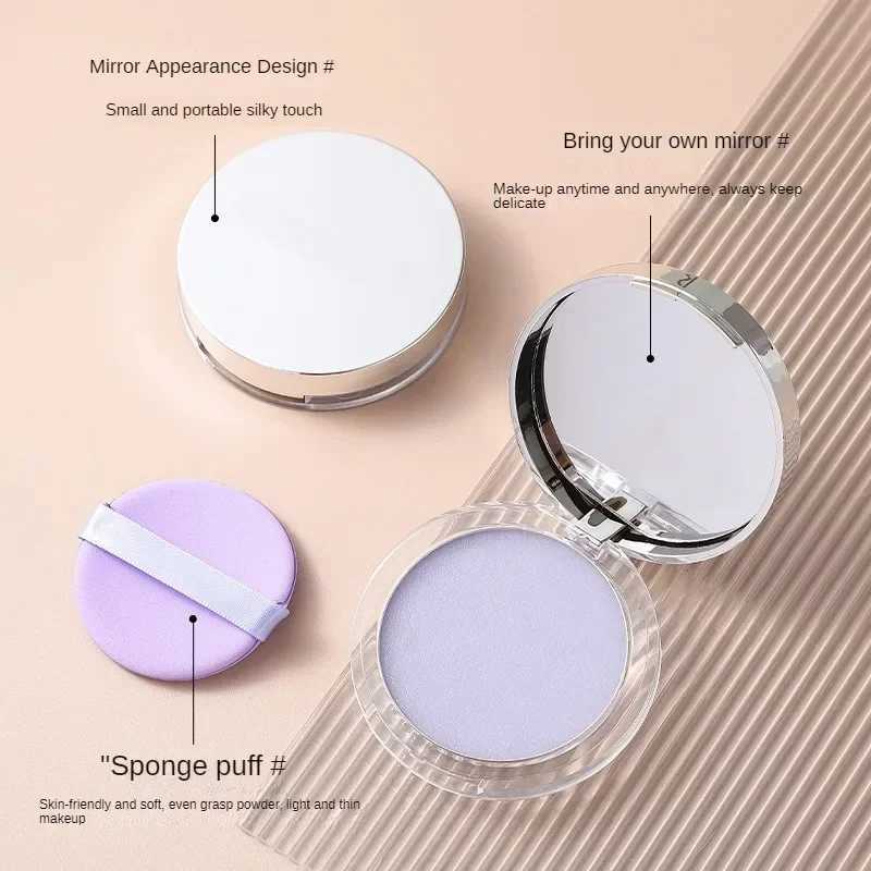 Lavender Pressed Powder Matte Powder Lasting Oil Control Full Coverage Face Compact Setting Powder Makeup Foundation CosmeticsXJ250224