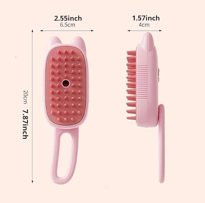 DHpet Pet Spray & Massage Brush: USB - Charged, Soft Massage Head, Spray Design, Rotating Handle for Effortless Grooming