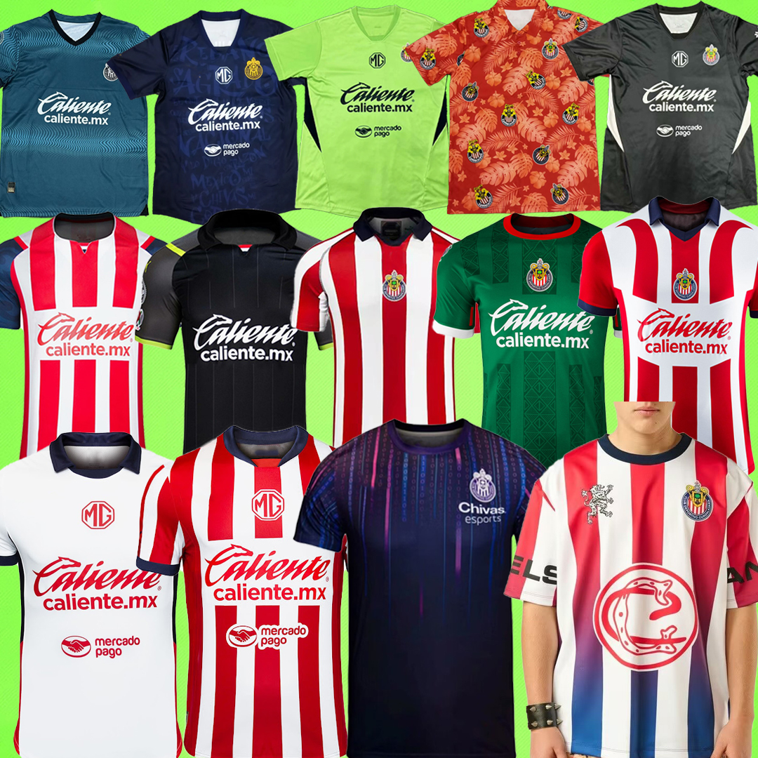 chivas soccer jerseys Guadalajara football shirt T women goalkeeper 2025 2026 2027 liga mx men kit 200th Training uniform A.VEGA I.BRIZUELA third home away 25 26 27