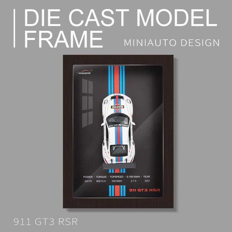 1 32 Photo Frame Version Alloy Metal Sports Car Model Simulation 3D Racing Car Hanging Painting Collection Kids Gifts Decoration Z250224